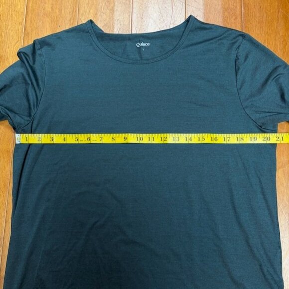 QUINCE Women Flowknit Breeze Long Sleeve Top Green Size L Stretch Active Comfort - Picture 10 of 10